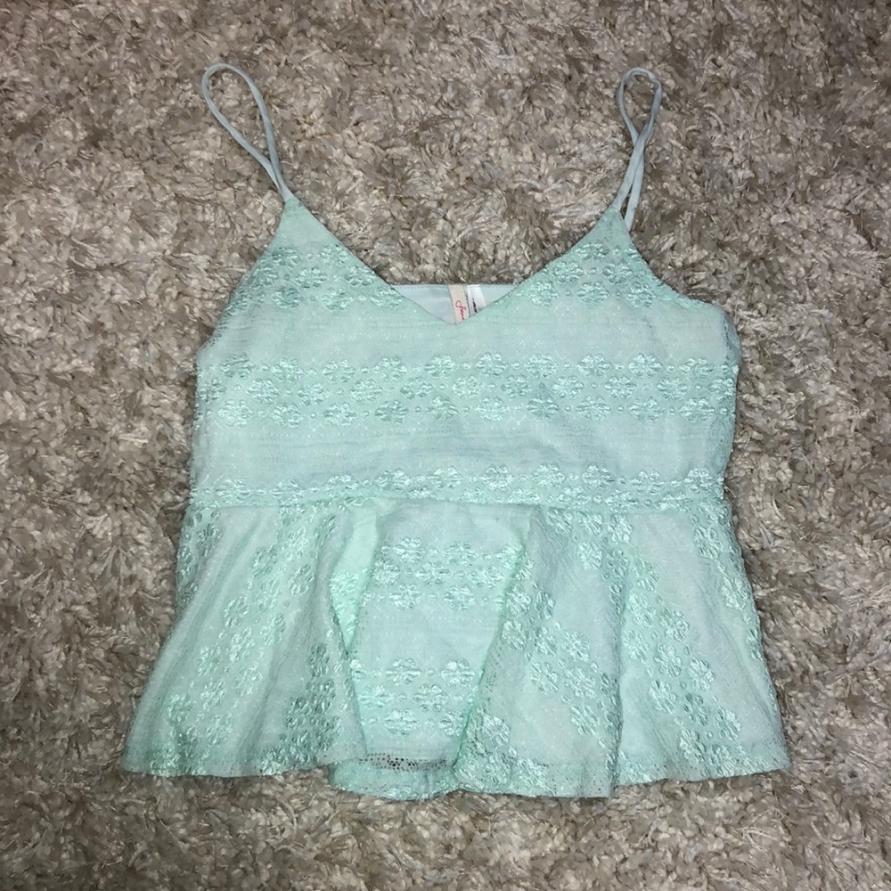 Splendid peplum crop top